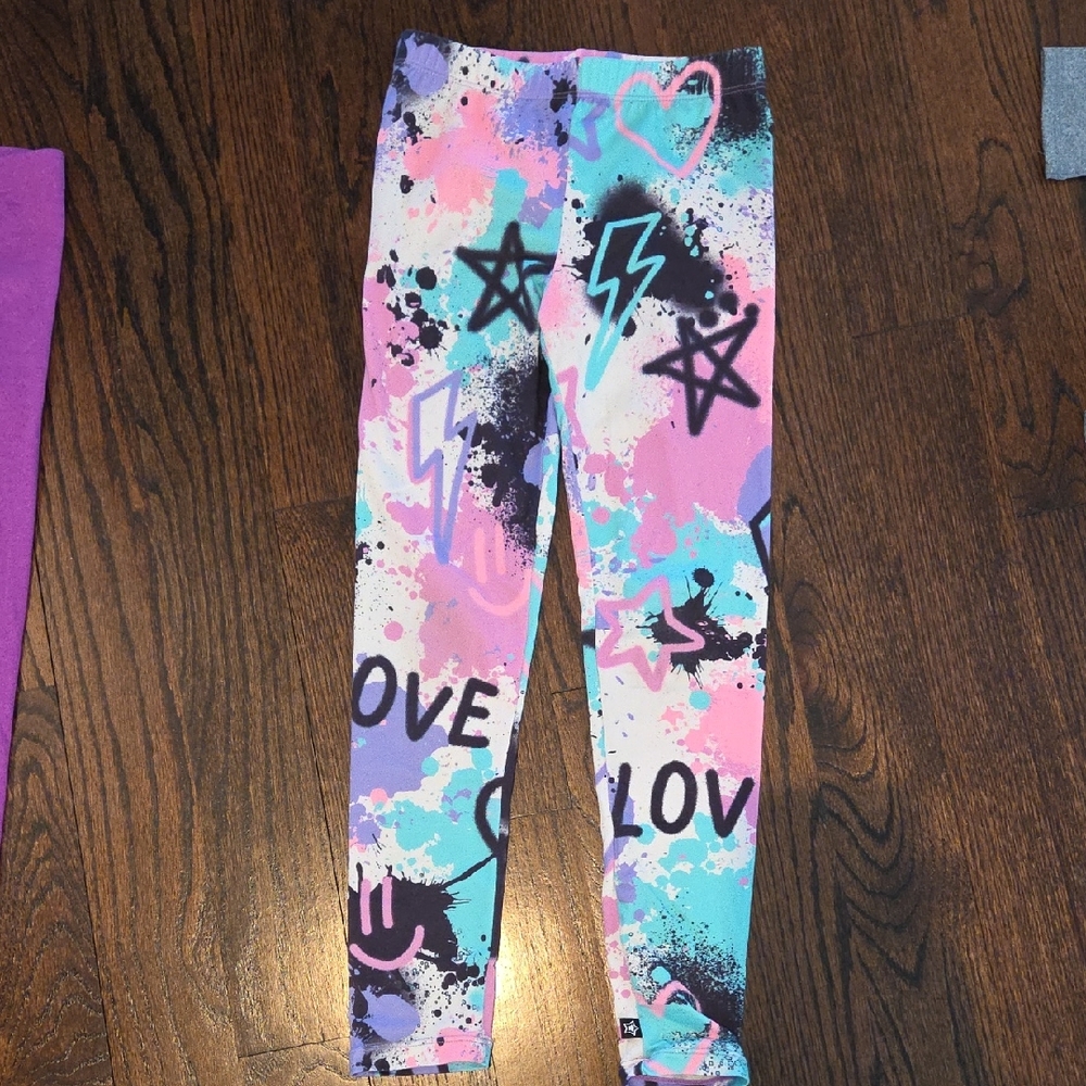 Kids Graphic Leggings - Multicolor